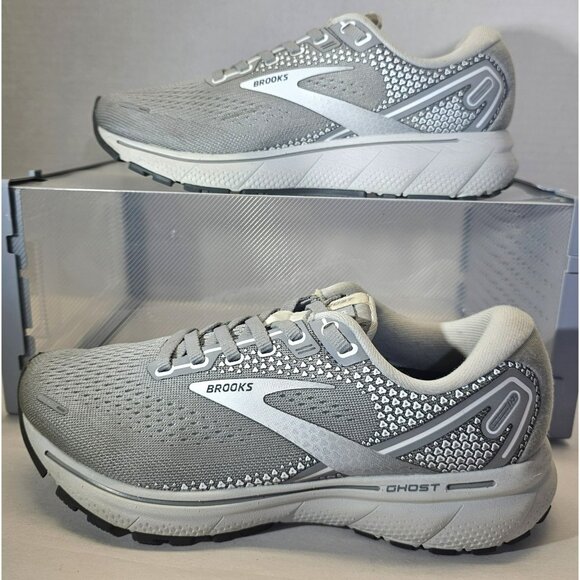 Brooks Women's Ghost 14 Lite Grey/Grey Running Sneakers Size 6.5D - Picture 1 of 16